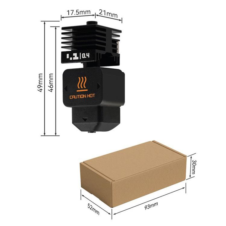 3D Printer Removable Nozzle Hot End For Bambu Lab H2D