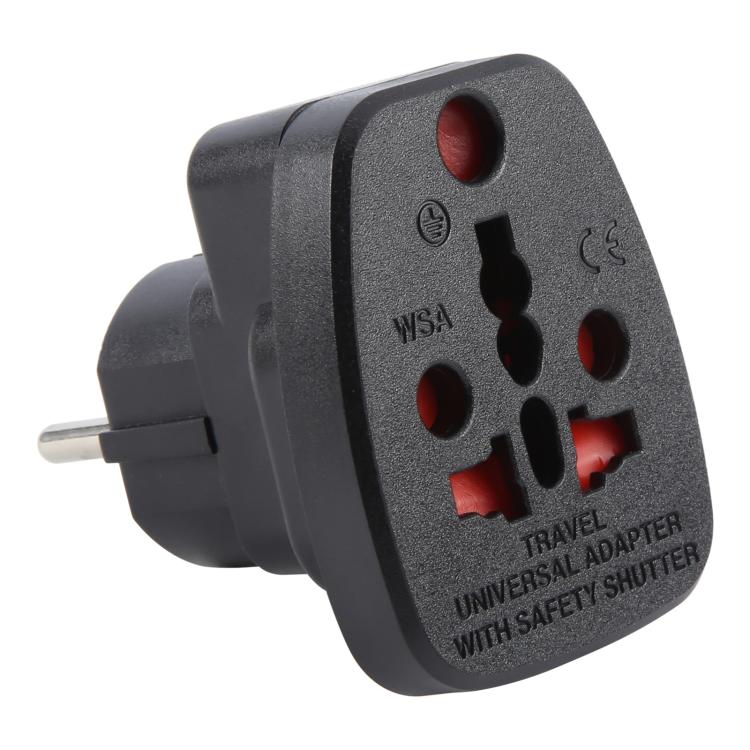 WSA-9 German Plug Global Travel Universal Adapter with Safety Shutter