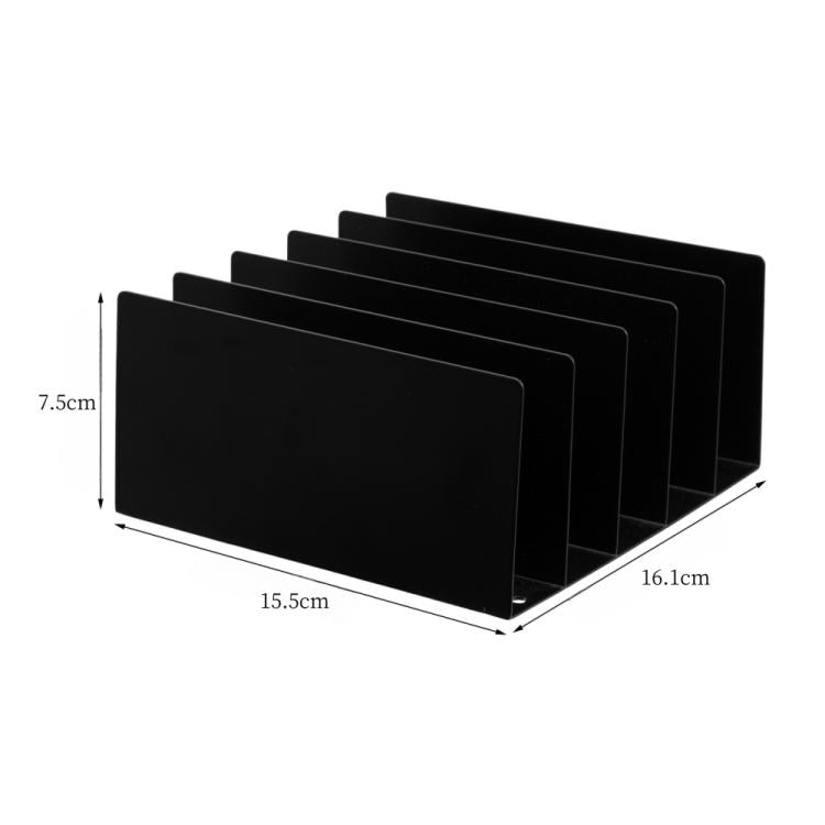 Five-grid Envelope Notepad Metal Storage Rack Mail Envelope Sorting Desktop Organizer