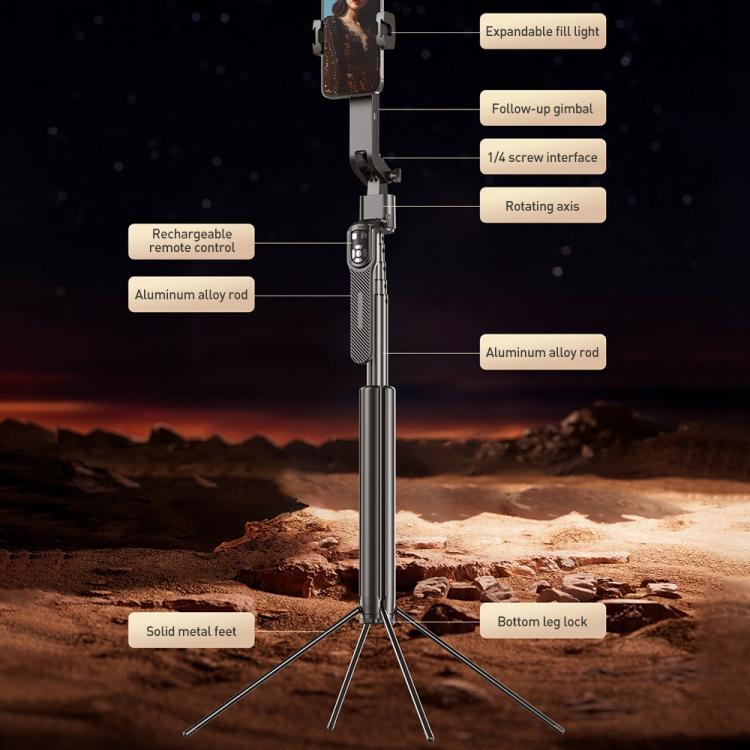 FUNSNAP A8 AI Smart Face Tracking Selfie Stick 5-axis Anti-shake Stand