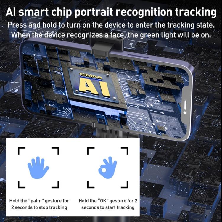FUNSNAP Q1 Desktop 360 Degree Al Smart Face Tracking PTZ Bracket
