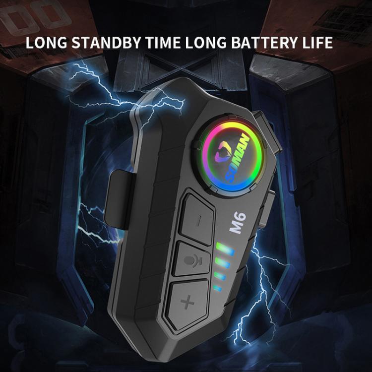 SOMAN Motorcycle Helmet Bluetooth Headset Stereo Voice Microphone