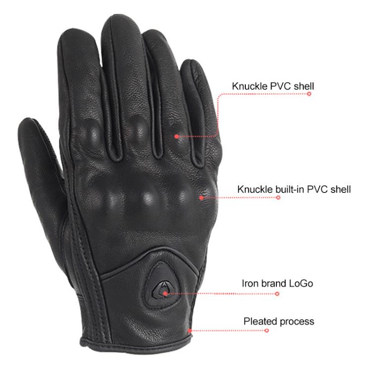 SOMAN MG-24 Motorcycle Sheepskin Gloves Touch Screen Off-road Riding Retro Gloves