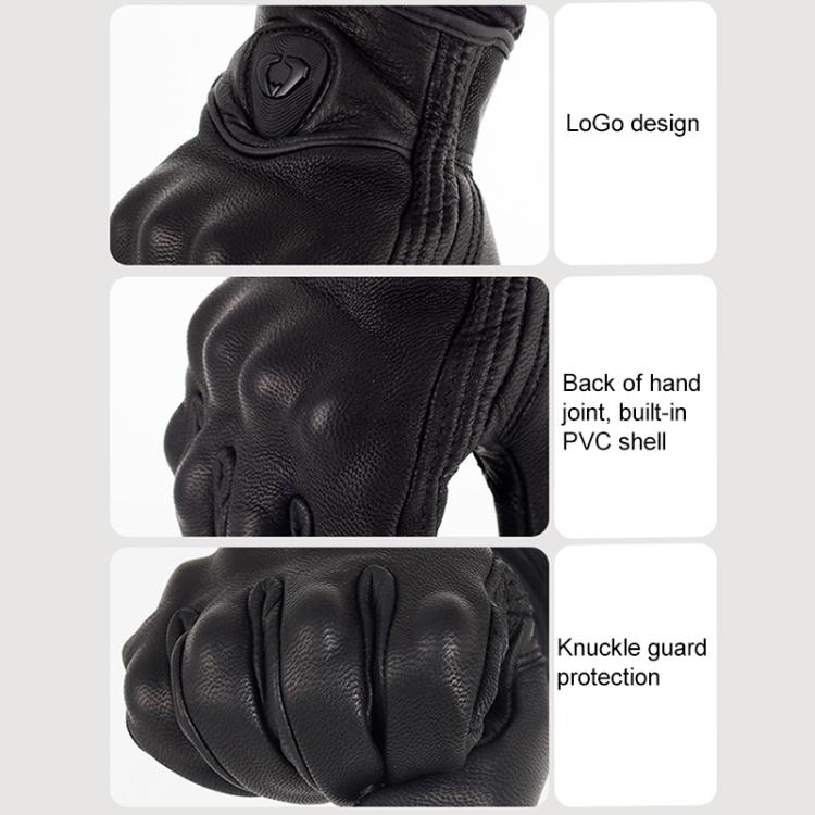 SOMAN MG-24 Motorcycle Sheepskin Gloves Touch Screen Off-road Riding Retro Gloves