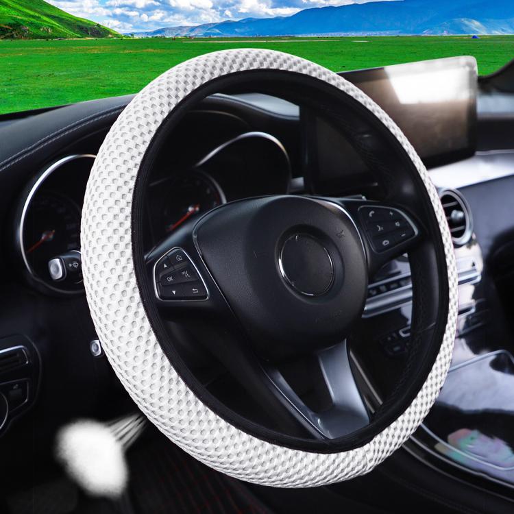 Breathable Mesh Elastic Car Universal Anti-skid Steering Wheel Cover, Diameter: 38cm