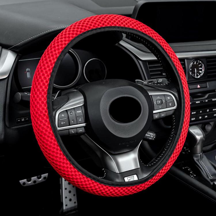 Breathable Mesh Elastic Car Universal Anti-skid Steering Wheel Cover, Diameter: 38cm
