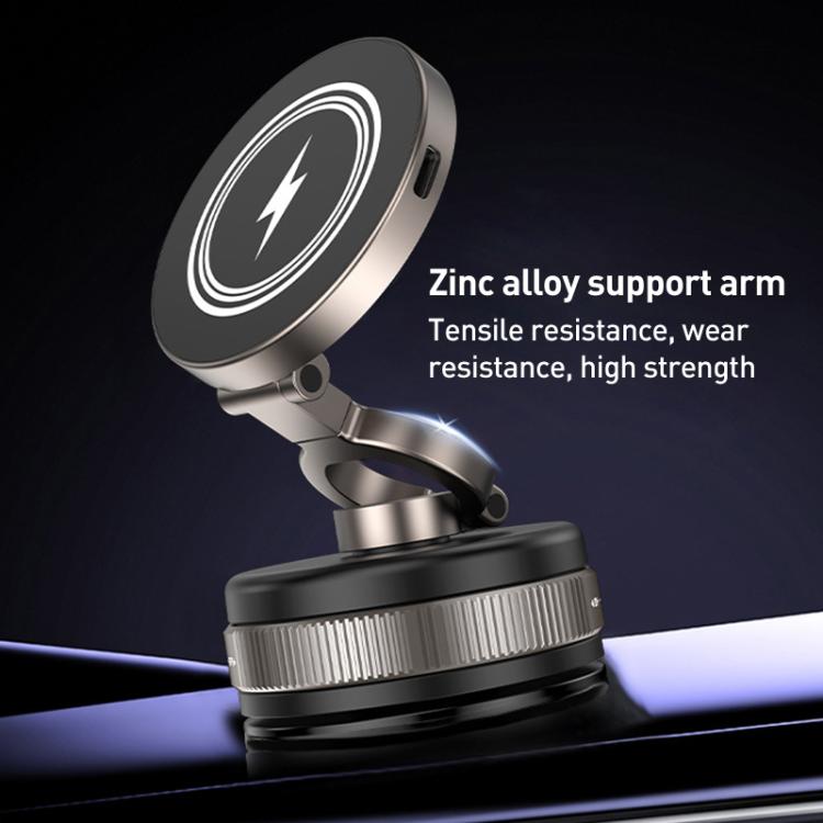 D1W 15W Rotatable Foldable Car Wireless Charging Magnetic Holder