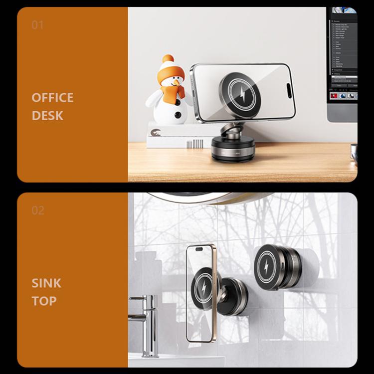 D1W 15W Rotatable Foldable Car Wireless Charging Magnetic Holder