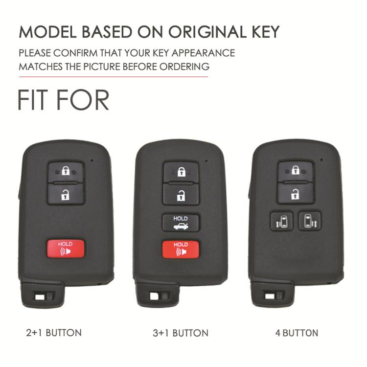 For Toyota North American 3+1-button C013 Crazy Horse Cowhide Car Key Protection Cover