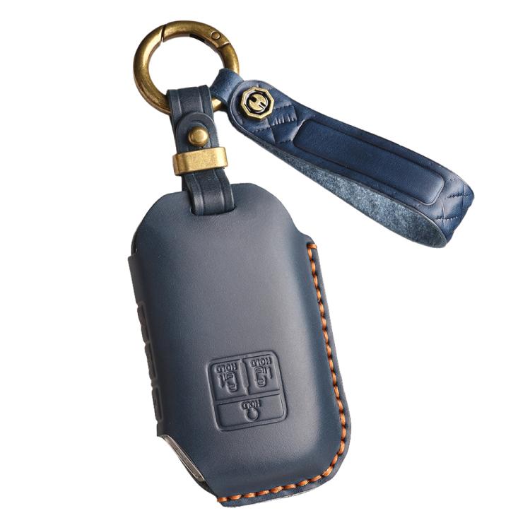 For Kia Carnival SX Hallmo E171 Crazy Horse Cowhide Car Key Protection Cover