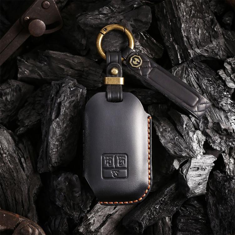 For Kia Carnival SX Hallmo E171 Crazy Horse Cowhide Car Key Protection Cover