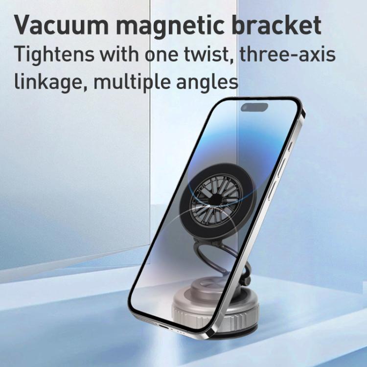 G511 360 Degree Rotating Vacuum Adsorption Magnetic Car Phone Holder