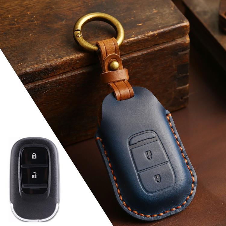 For Honda Odyssey 2024 Hallmo Crazy Horse Cowhide Car Key Protection Cover