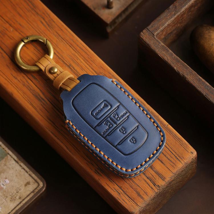 For Toyota SIENNA / Granvia / Alphard / Vellfire Hallmo Crazy Horse Cowhide Car Key Protection Cover