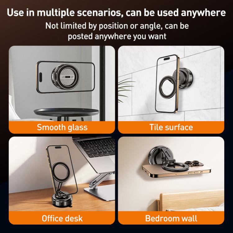 G712 Vacuum Adsorption Foldable Magnetic Car Phone Holder