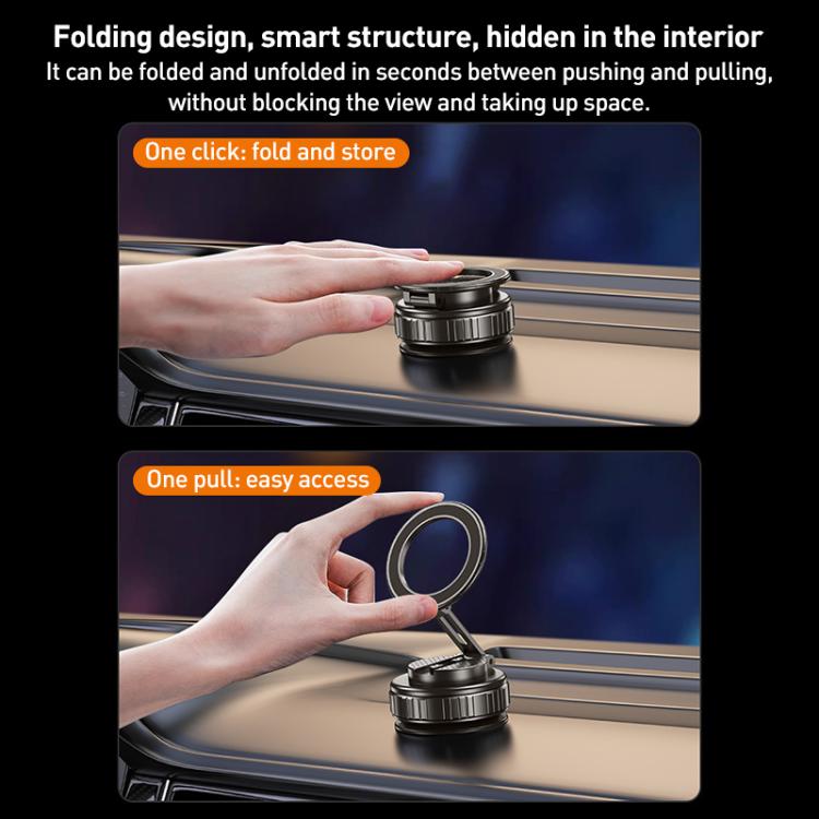 G712 Vacuum Adsorption Foldable Magnetic Car Phone Holder