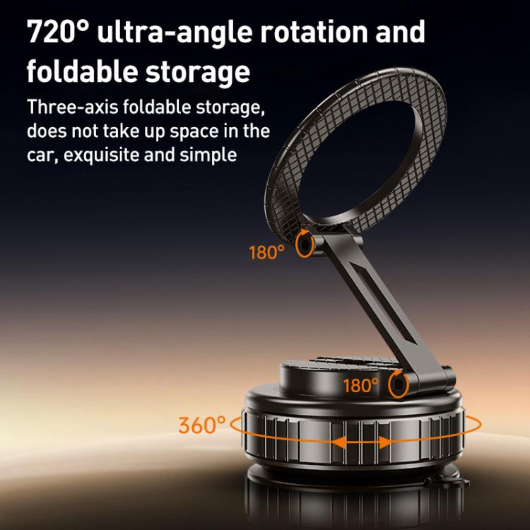 G712 Vacuum Adsorption Foldable Magnetic Car Phone Holder