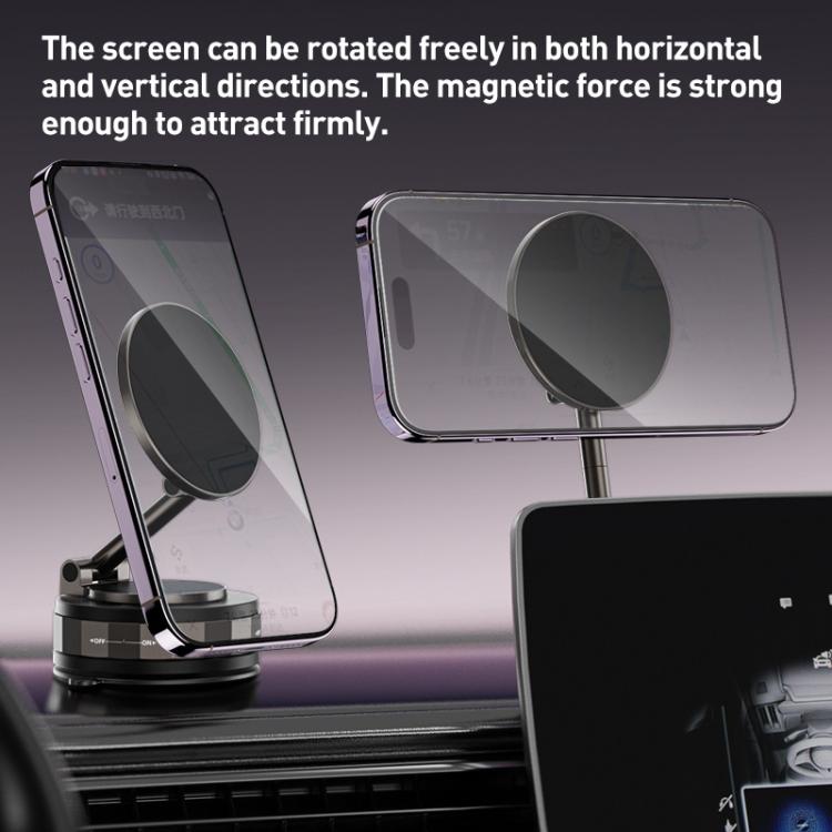 CC-T30-2F Vacuum Adsorption Alloy Magnetic Car Phone Holder