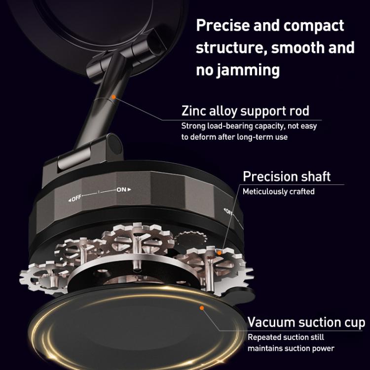 CC-T30-2F Vacuum Adsorption Alloy Magnetic Car Phone Holder