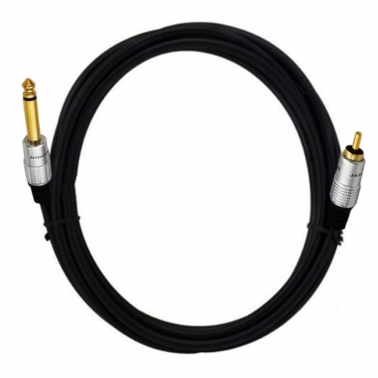 6.35mm Mono Plug Male to RCA Male Audio Adapter Cable for Ampfler, Speaker, Guitar