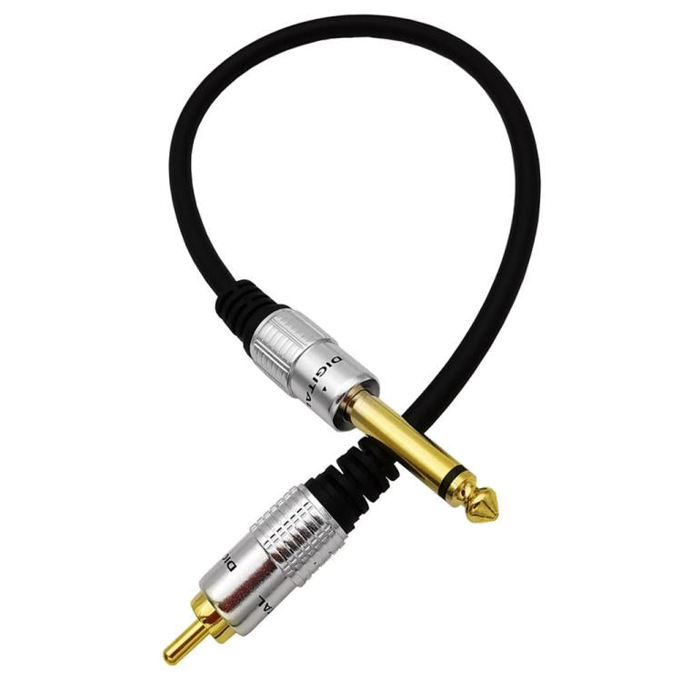 6.35mm Mono Plug Male to RCA Male Audio Adapter Cable for Ampfler, Speaker, Guitar