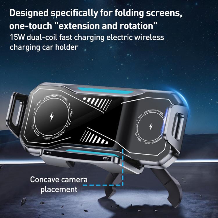 A001 15W Wireless Charging Electric Vacuum Adsorption Car Phone Holder