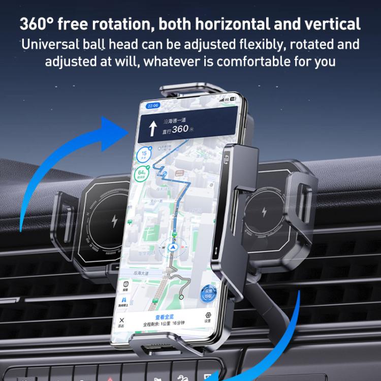 A001 15W Wireless Charging Electric Vacuum Adsorption Car Phone Holder