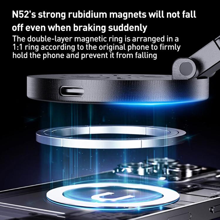 D1 15W Electric Vacuum Adsorption Car Wireless Charging Phone Holder