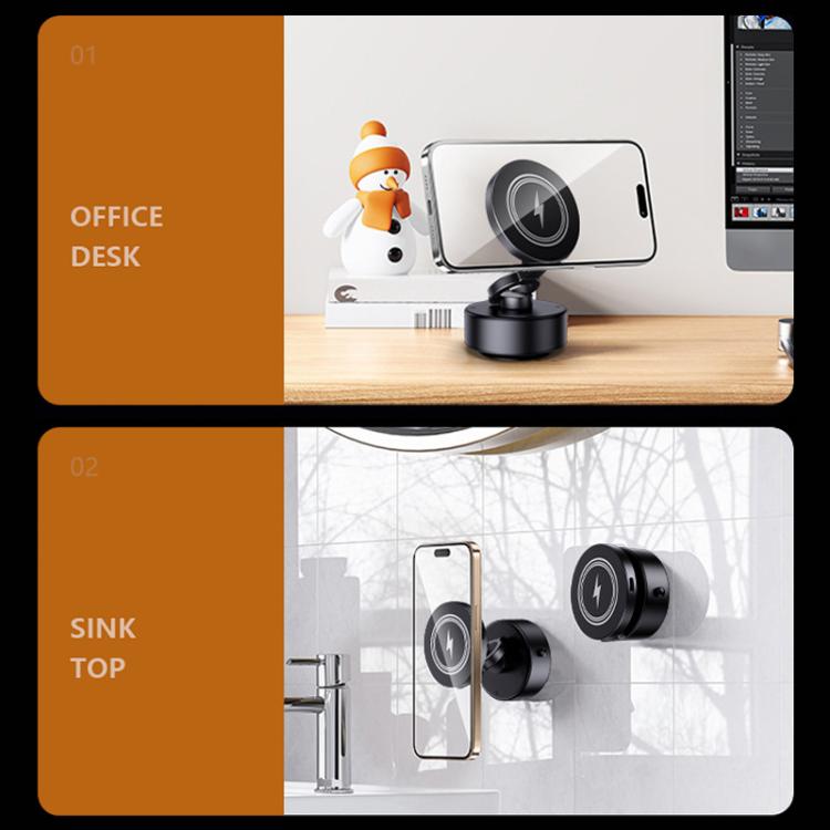 D1 15W Electric Vacuum Adsorption Car Wireless Charging Phone Holder