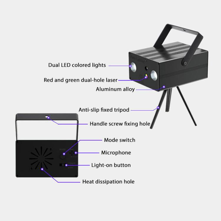 10W Square Laser Light LED Stage Bar KTV Atmosphere Lamp