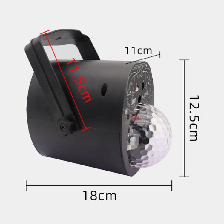 3-in-1 RGB Laser Light LED Stage Voice Control Magic Ball Lamp