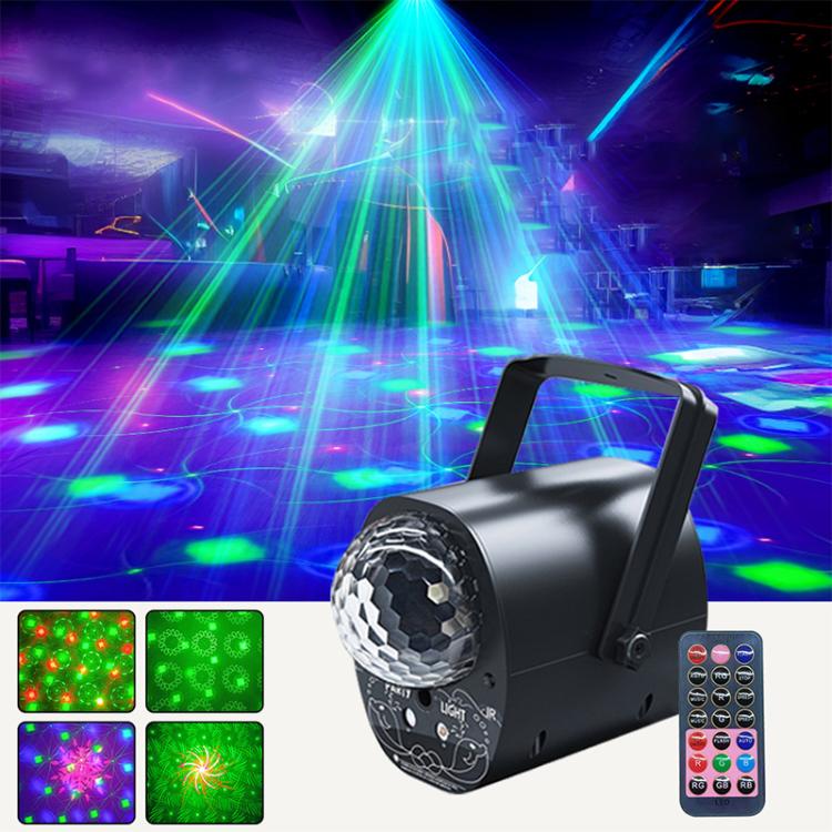 3-in-1 RGB Laser Light LED Stage Voice Control Magic Ball Lamp