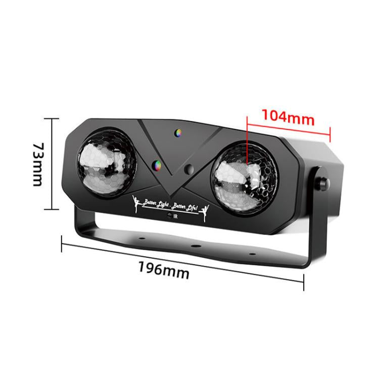 Double Magic Ball Laser Light LED Water Ripple RGB Rotating Stage Lamp