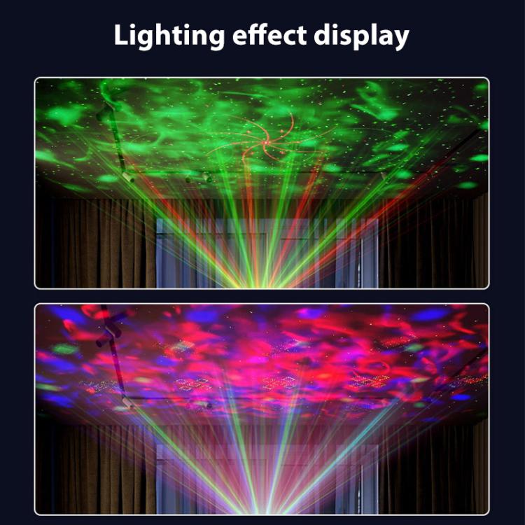 Double Magic Ball Laser Light LED Water Ripple RGB Rotating Stage Lamp