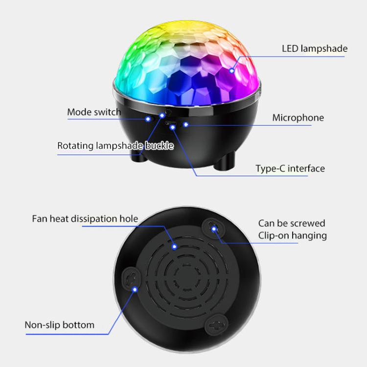 Sunflower Magic Ball Light LED RGB Rotating Stage Lamp