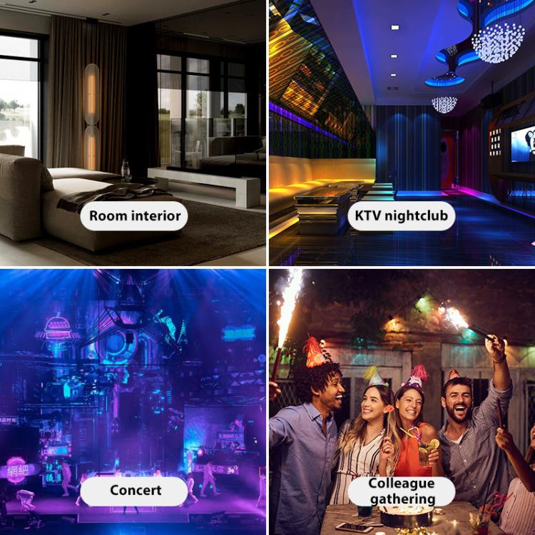 Stripe Magic Ball Light LED RGB Rotating Stage Lamp