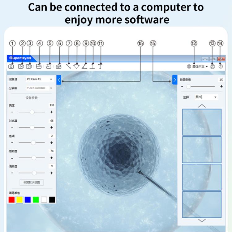 Supereyes Y002 200W HD USB Industrial Dispensing Machine Endoscope Electron Microscope