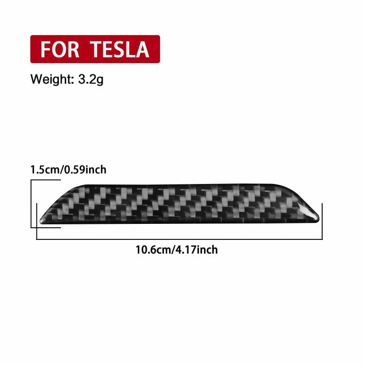 For Tesla Model 3 / Y / S / X Carbon Fiber Car Trunk Logo Decorative Sticker