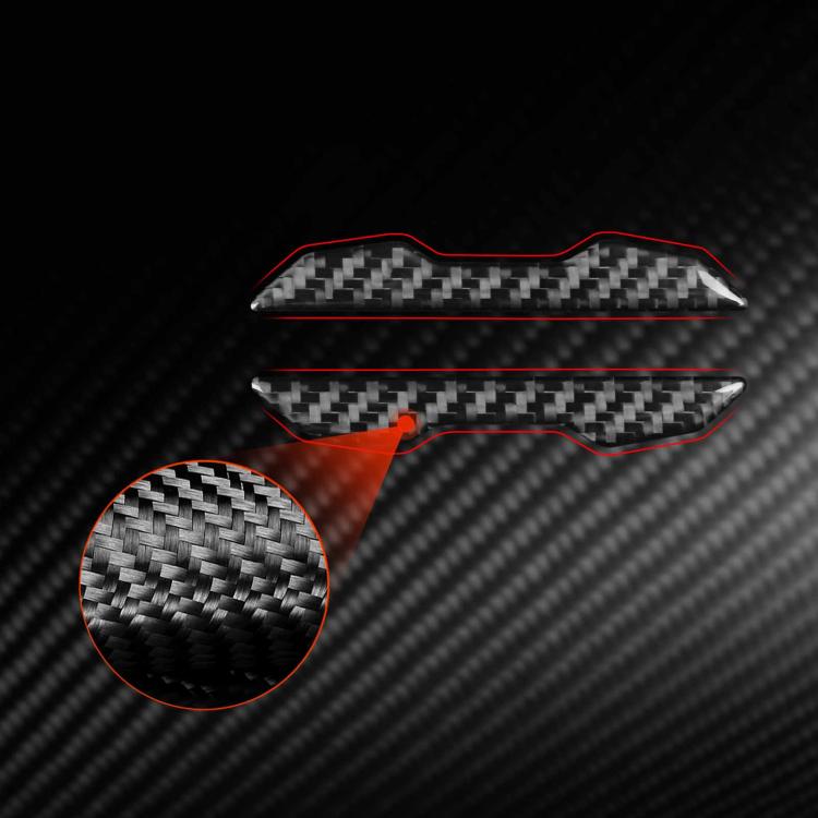 For Tesla Model 3 / Y / S / X 2pcs/Set Carbon Fiber Car Rearview Mirror Anti-collision Decorative Sticker