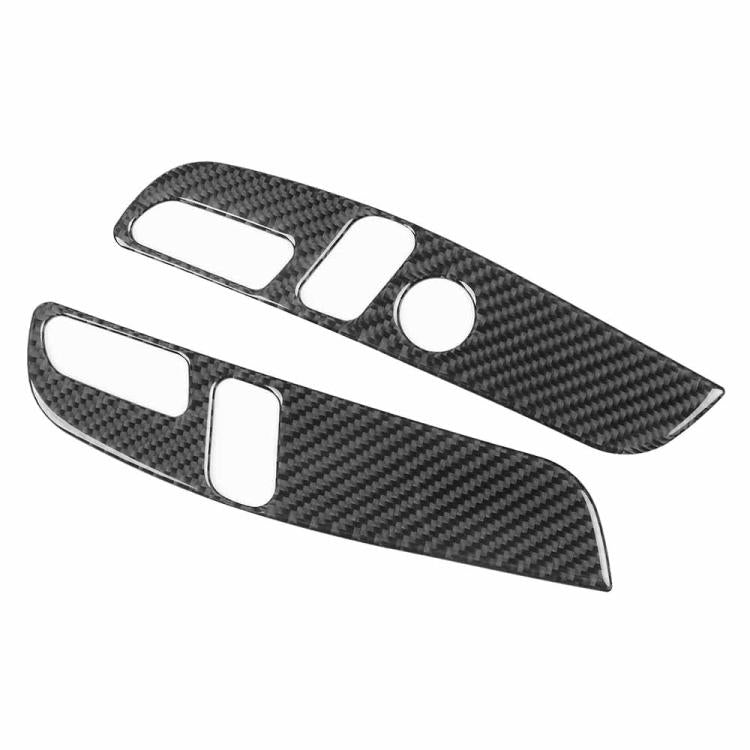 For Tesla Model 3 2023- 2pcs/Set Carbon Fiber Car Seat Adjustment Panel Decorative Sticker