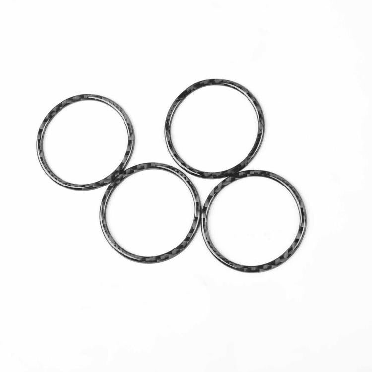 For Tesla Model 3 / Y 4pcs/Set Carbon Fiber Car Wheel Hub Decoration Ring