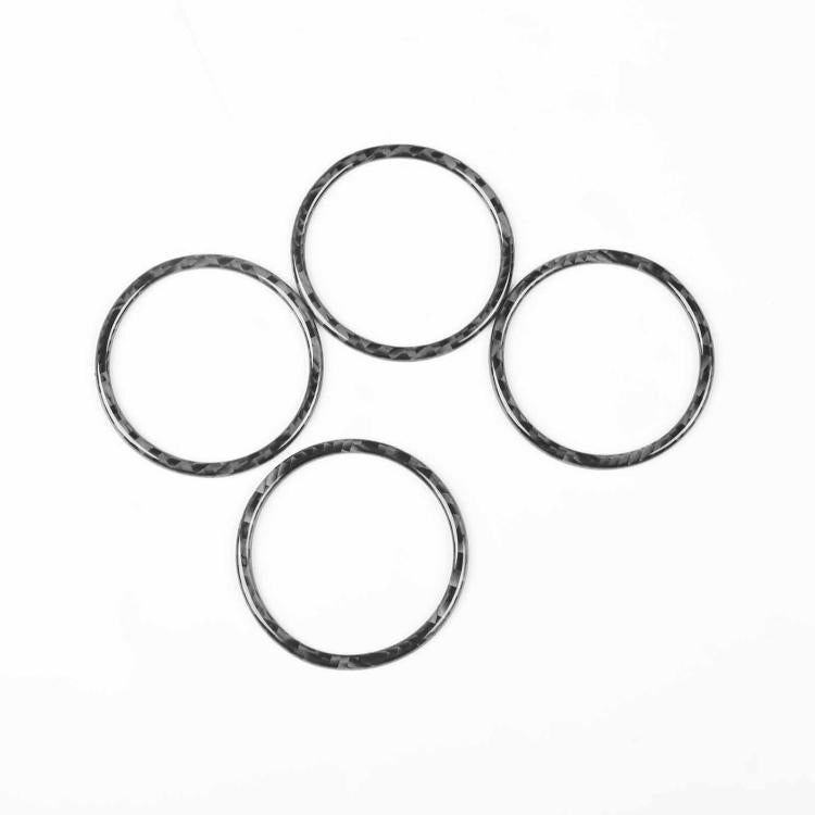 For Tesla Model 3 / Y 4pcs/Set Carbon Fiber Car Wheel Hub Decoration Ring
