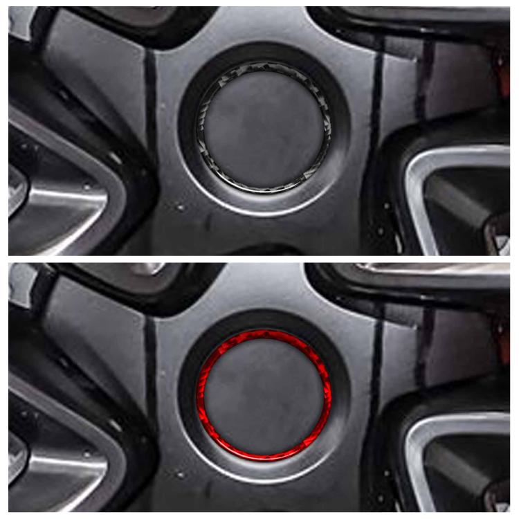 For Tesla Model 3 / Y 4pcs/Set Carbon Fiber Car Wheel Hub Decoration Ring
