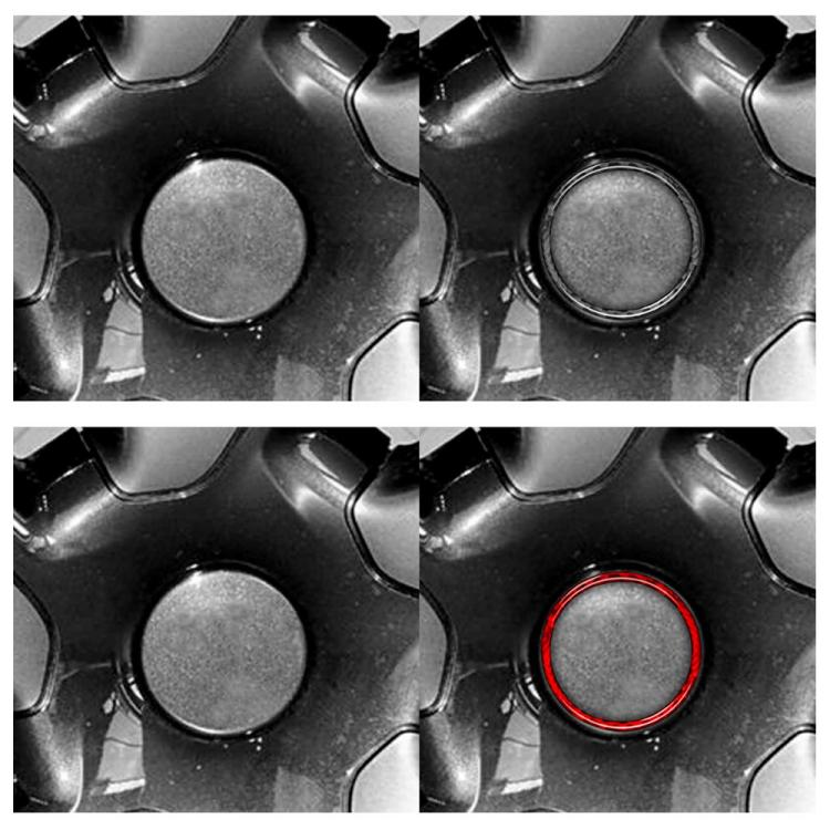 For Tesla Model 3 / Y 4pcs/Set Carbon Fiber Car Wheel Hub Decoration Ring