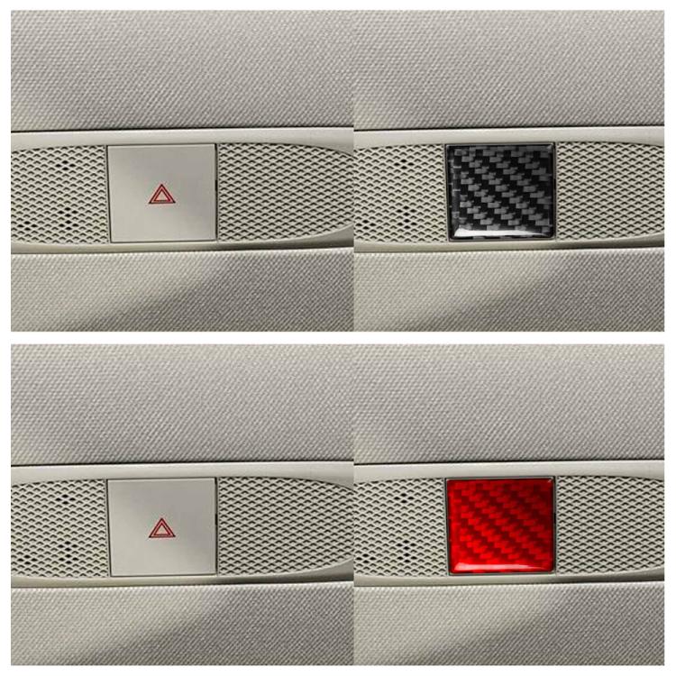 For Tesla Model 3 2019-2022 / Model Y 2019-2024 Carbon Fiber Car Emergency Light Button Decorative Sticker