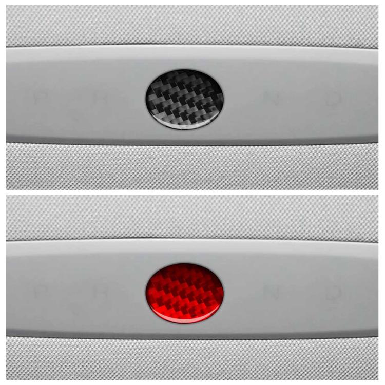 For Tesla Model 3 2023- Carbon Fiber Car Emergency Light Button Decorative Sticker