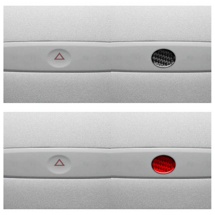 For Tesla Model 3 2023- Carbon Fiber Car Emergency Light Button Decorative Sticker