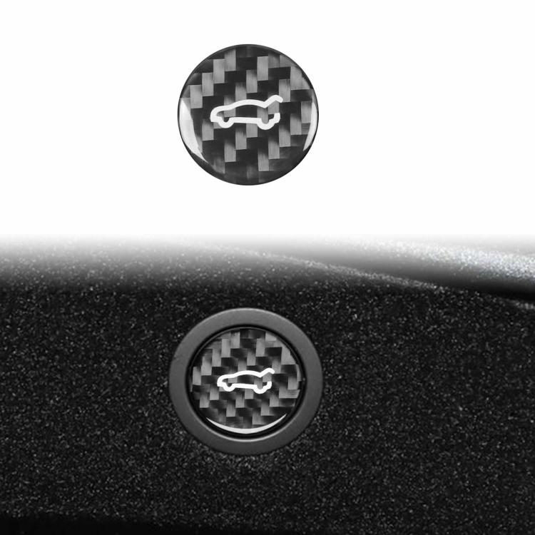 For Tesla Model 3 2023+ / Y New Edition 2025+ Carbon Fiber Car Trunk Button Decorative Sticker