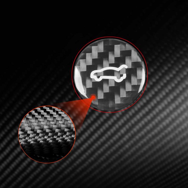 For Tesla Model 3 2023+ / Y New Edition 2025+ Carbon Fiber Car Trunk Button Decorative Sticker