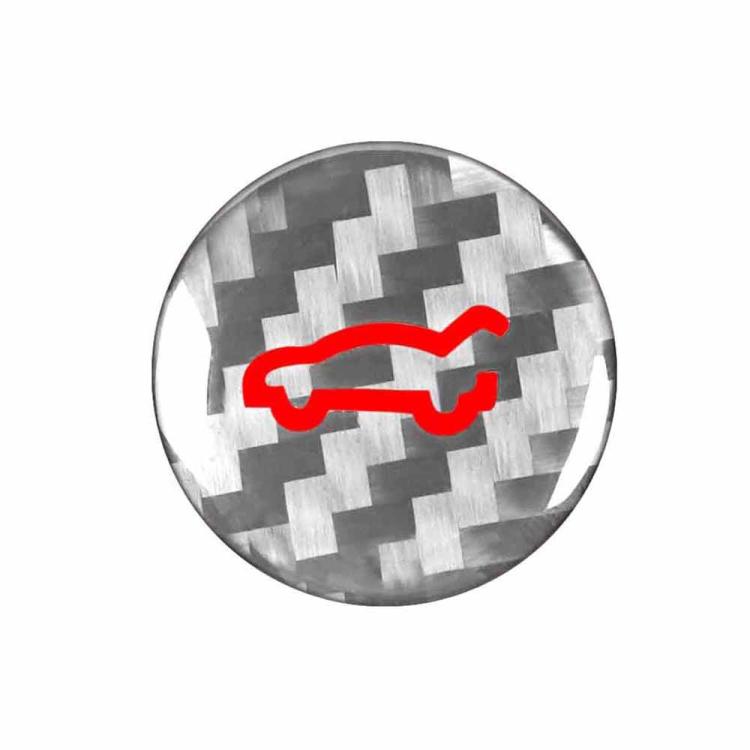 For Tesla Model 3 2019-2023 / Y 2019-2024 Carbon Fiber Car Trunk Button Decorative Sticker